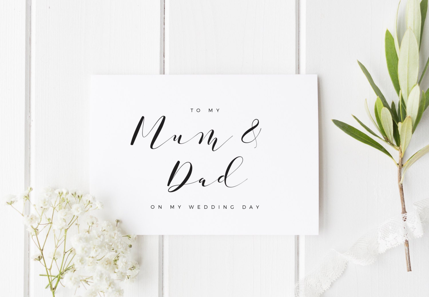 Parents Wedding Day Card, To My Mum And Dad Wedding Day Card, Parents…