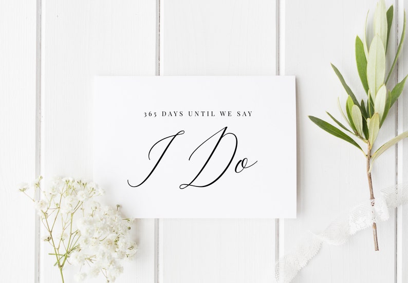 One Year To Mr And Mrs Card Husband To Be Wedding Countdown Card Card For Fiance One Year Until We Say I Do Fiance Anniversary Card Anniversary Cards Paper Party Supplies