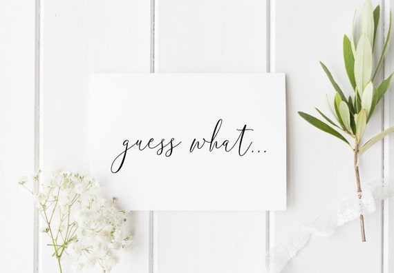 guess what baby announcement