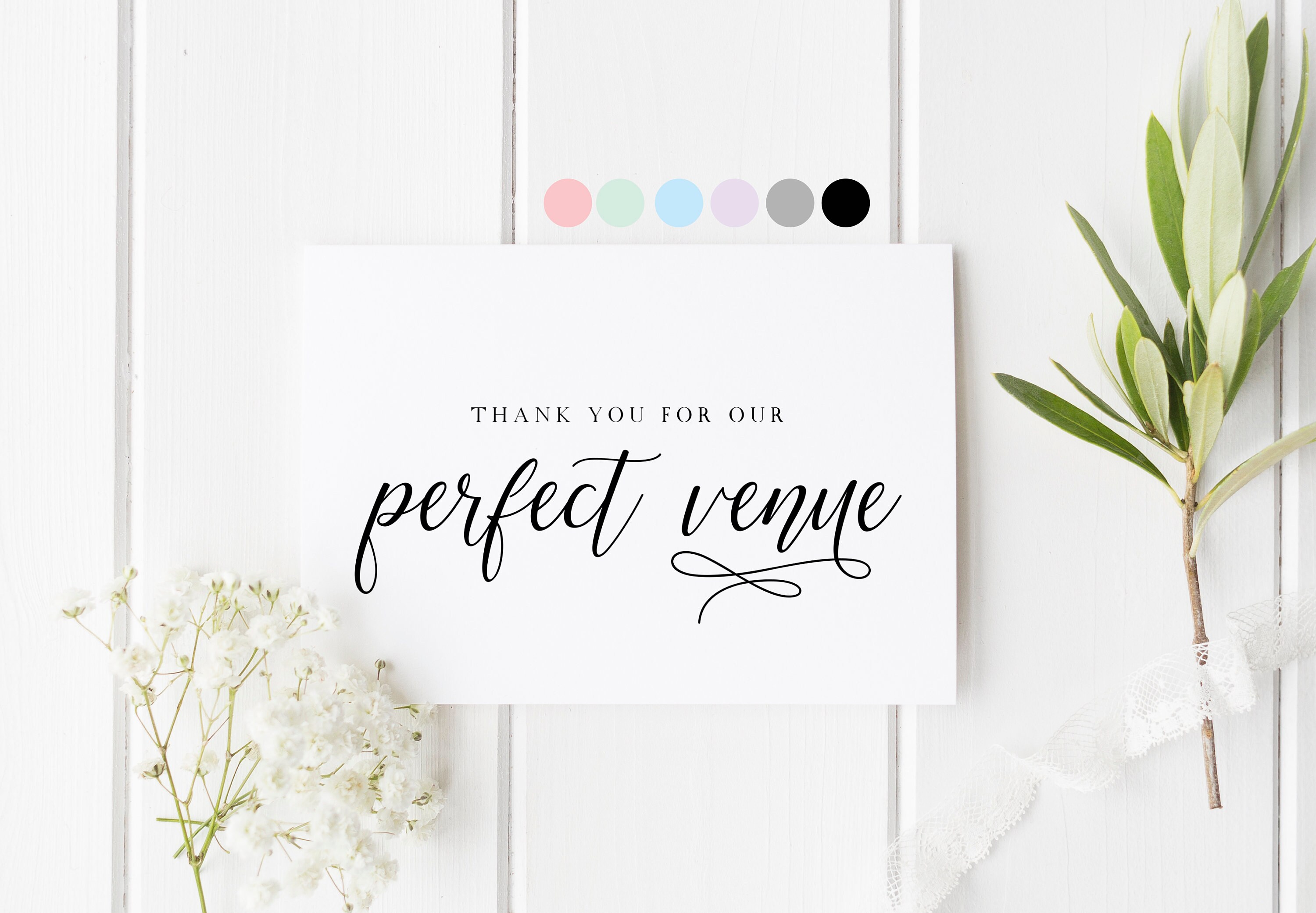 Wedding Venue Card, Thank You Perfect Venue, Wedding Venue Thank You …