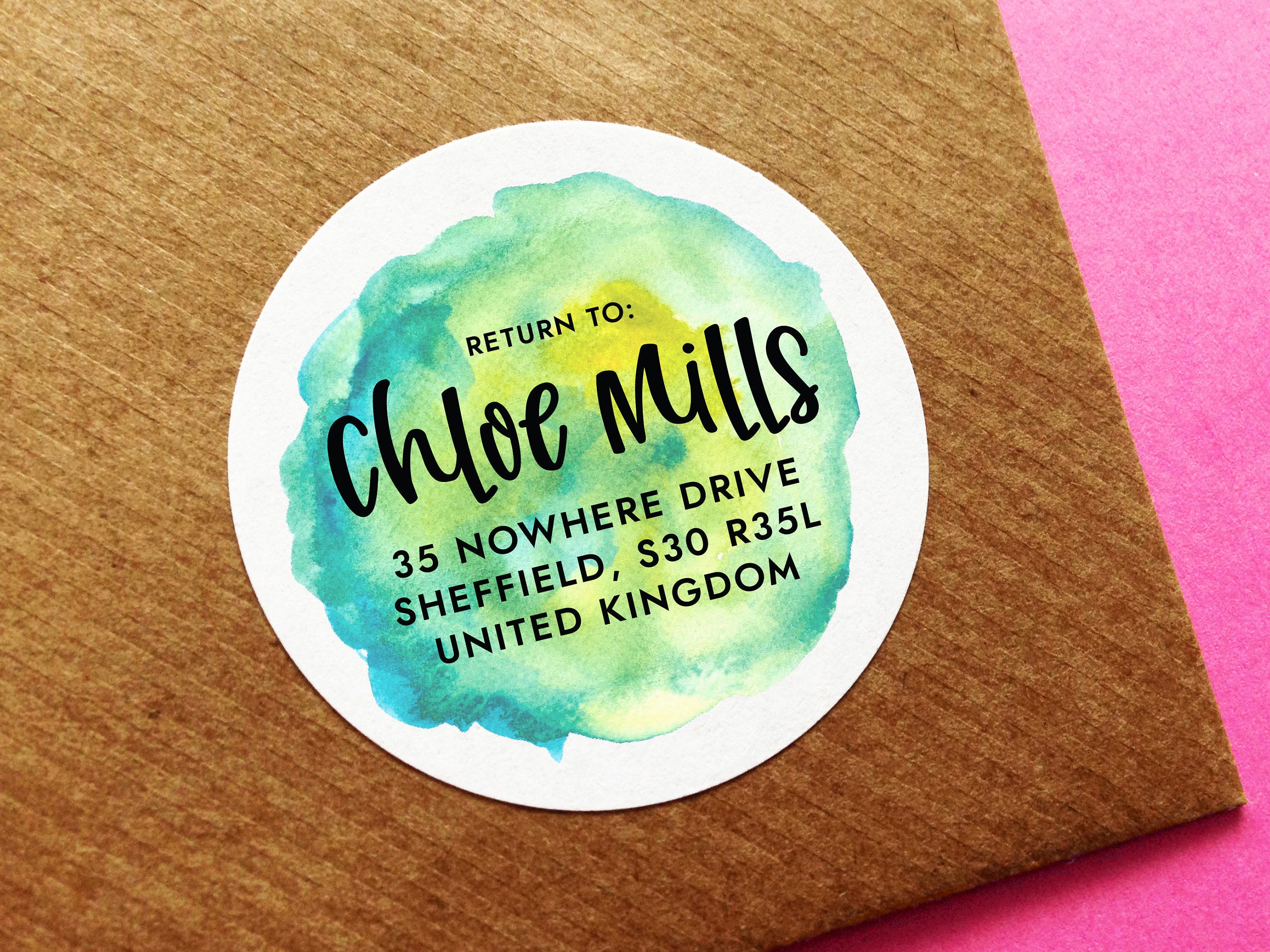 Circle Address Label, Colourful Packaging Stickers, Return Label For …
