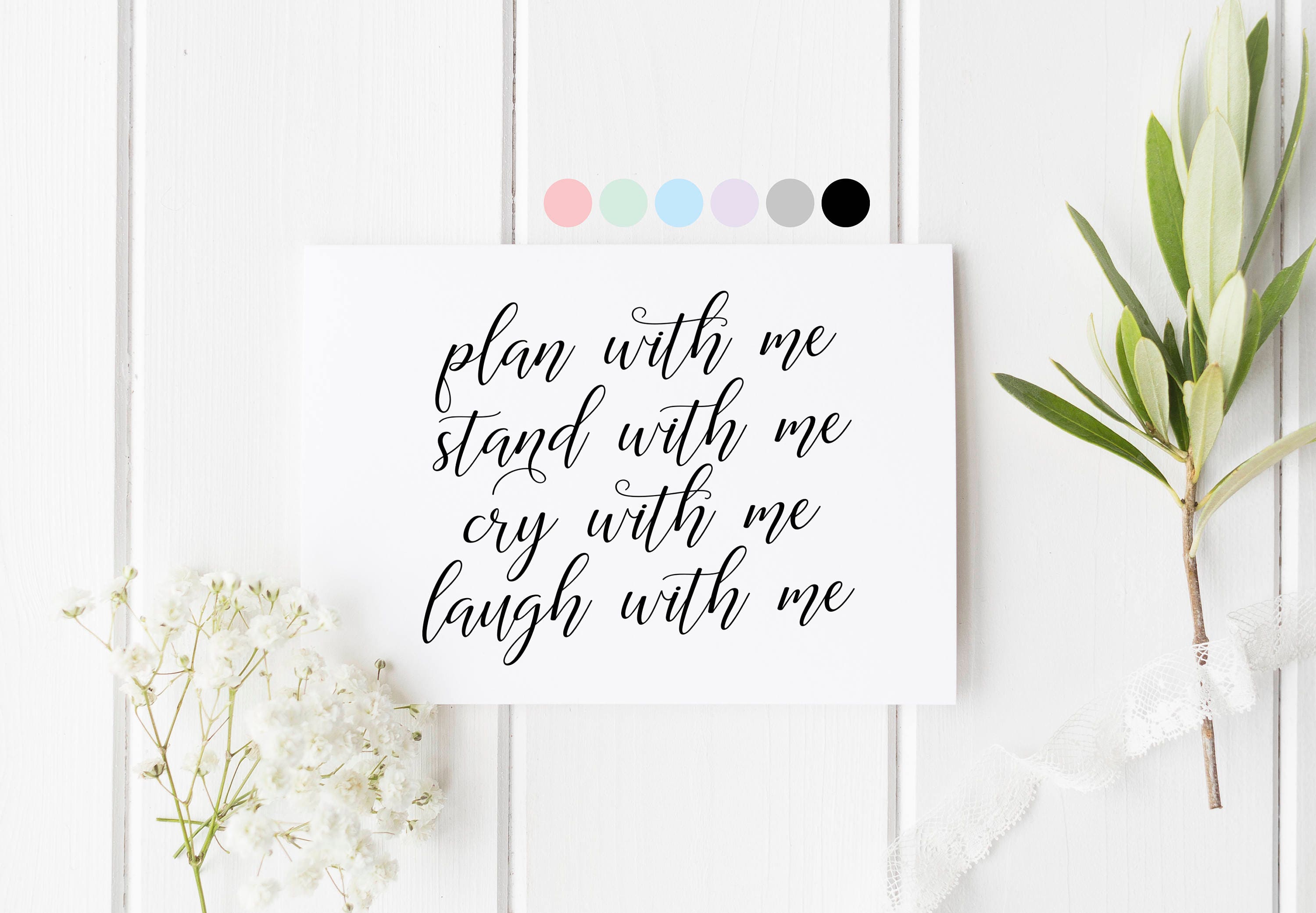 Bridesmaid Proposal Card, Plan With Me Stand With Me Card, Will You B…