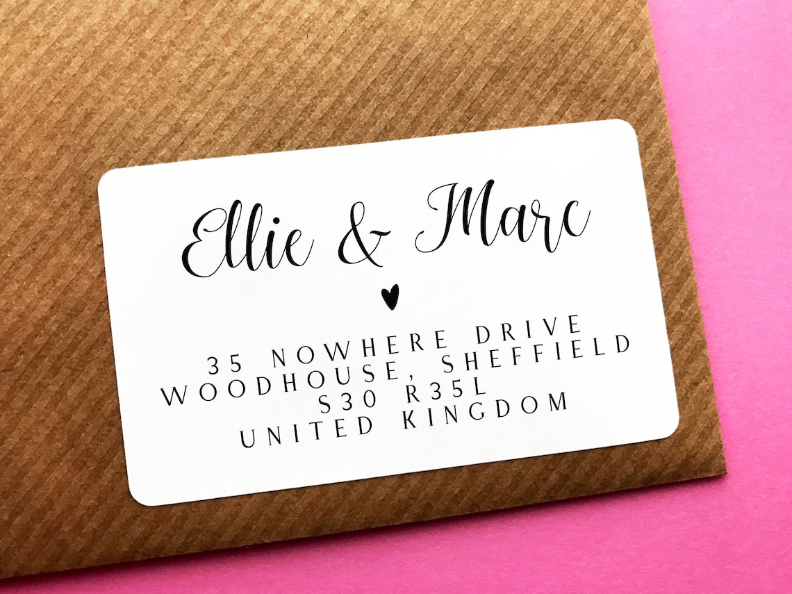 Return Address Sticker Save the Date Address Label Etsy UK