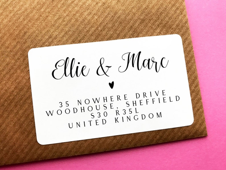 Return Address Sticker Save the Date Address Label Etsy