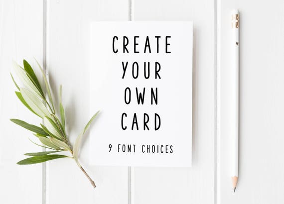 Create your own card deals