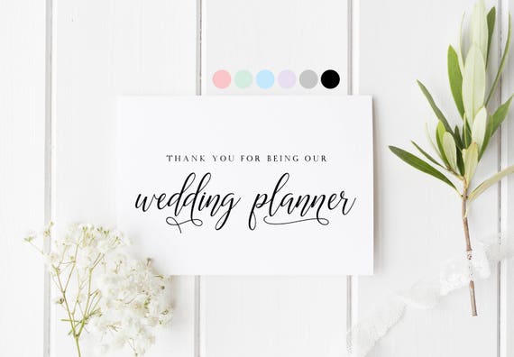 Thank You Wedding Planner, Thank You For Being Our Wedding Planner, Events Coordinator Card, Wedding Planner Card, Party Planner Card