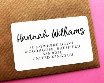 Personalised Return Address Label, Return Address Sticker, Calligraphy Address Label, Business Address Label, Letters and Gift Wrapping