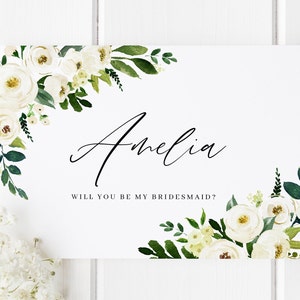 Will You Be My Bridesmaid Card, Classic Bridesmaid Proposal, Bridesmaid Proposal Card, Personalised Bridesmaid Card, Floral Bridesmaid Card