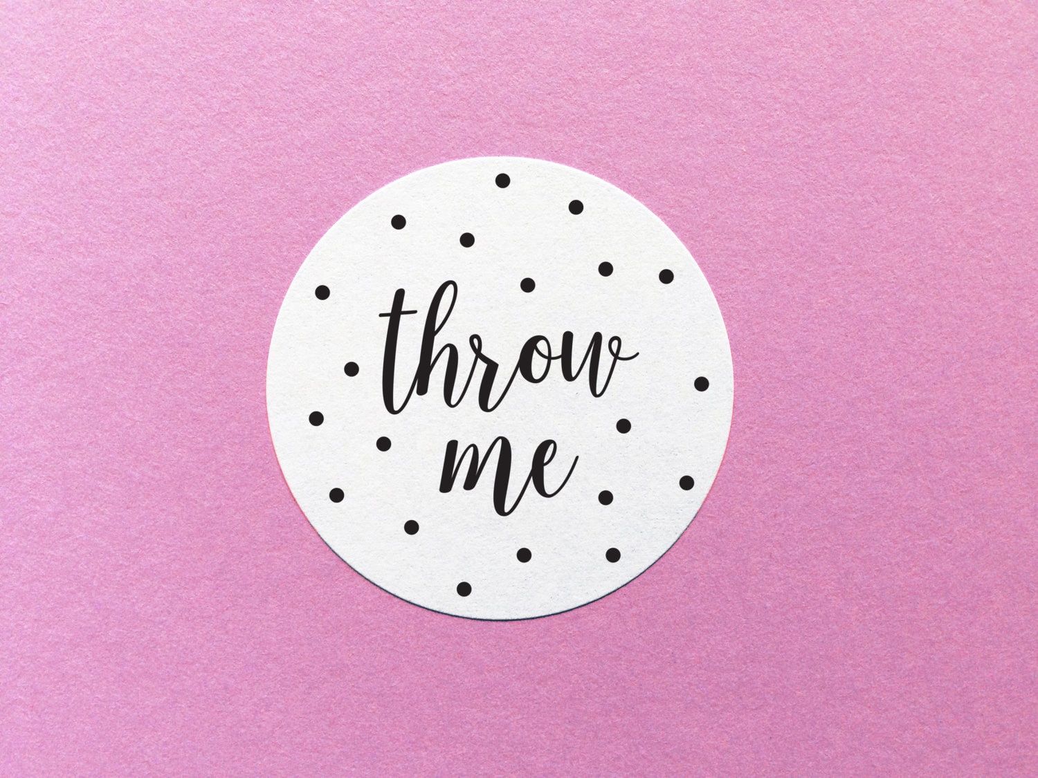 Throw Me Sticker, Confetti Sticker, Wedding Favour Labels, Toss Me St…