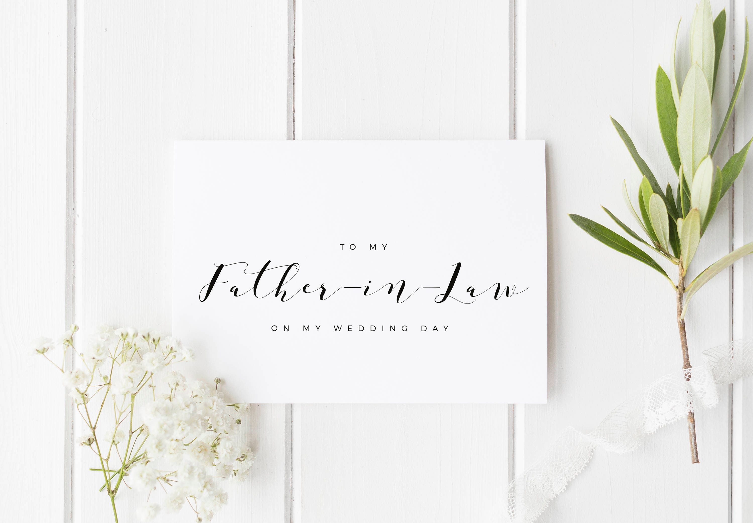 To My Father In Law Card, Father In Law On My Wedding Day, Parents In…