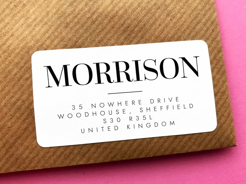 Modern Address Sticker Wedding Address Label Family Address Etsy