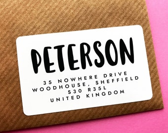 Return Address Label, Bold Address Sticker, Personalised Return Address Label, Business Address Sticker, Simple Return Address Stickers