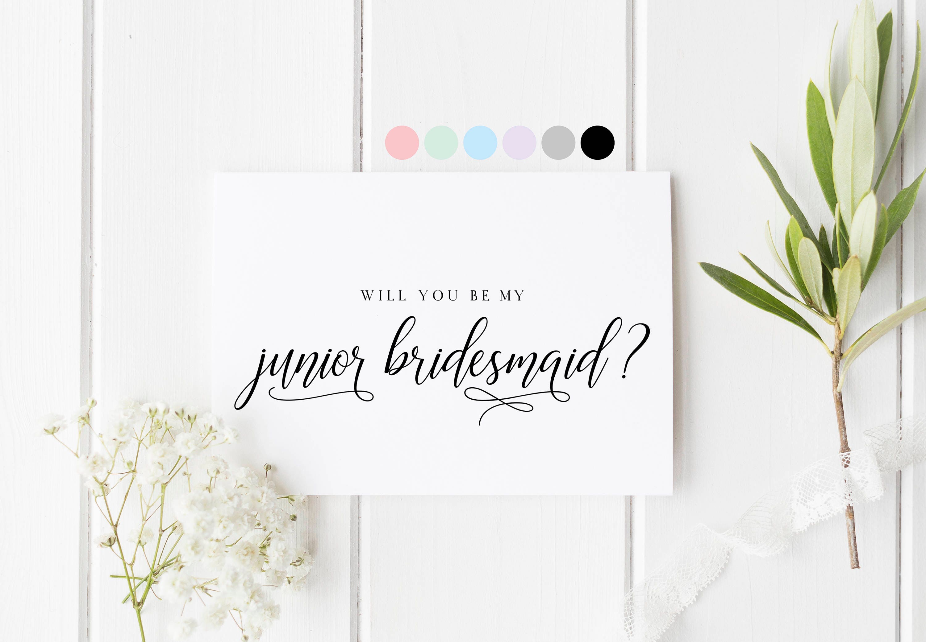 Will You Be My Junior Bridesmaid, Card For Junior Bridesmaid, Junior …