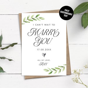 J'ai hâte de vous marier, carte pour le marié, carte au marié le jour de notre mariage, carte de mariage personnalisée, carte de mariage pour la mariée
