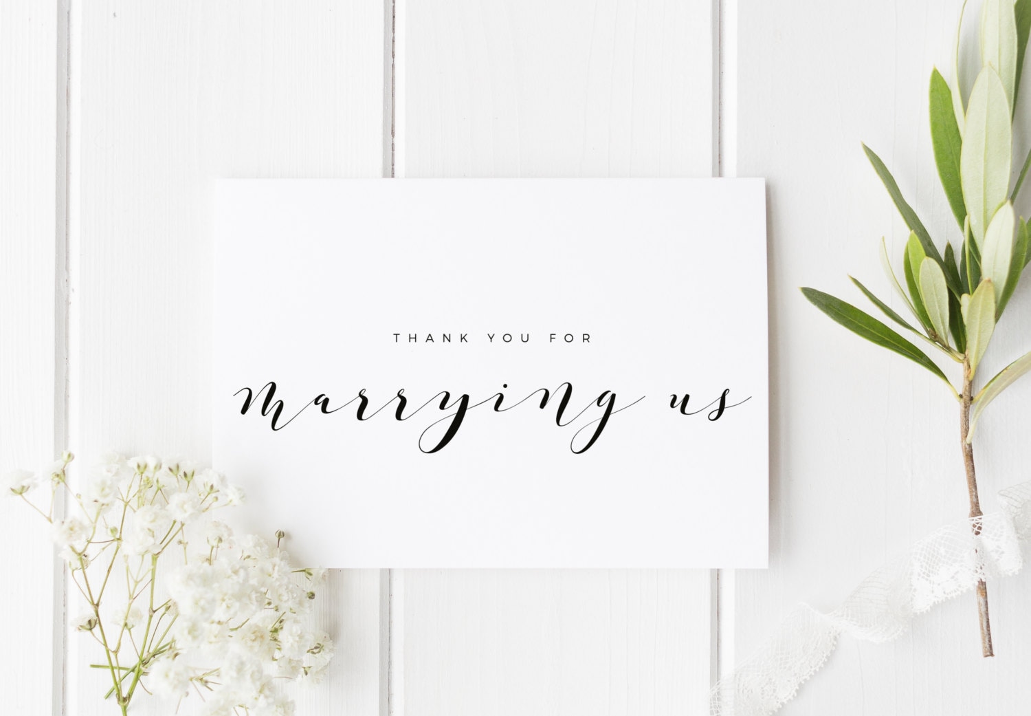 Thank You For Marrying Us, Thankyou Officiant Card, Thank You Wedding…