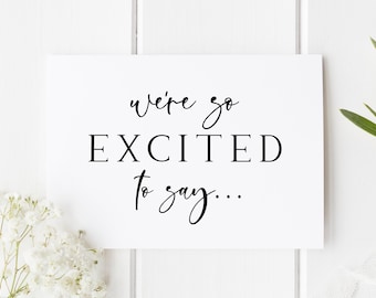 Pregnancy Announcement Grandparents, You're Going To Be Grandparents, Baby Announcement Card, We're So Excited To Say A Baby Is On The Way