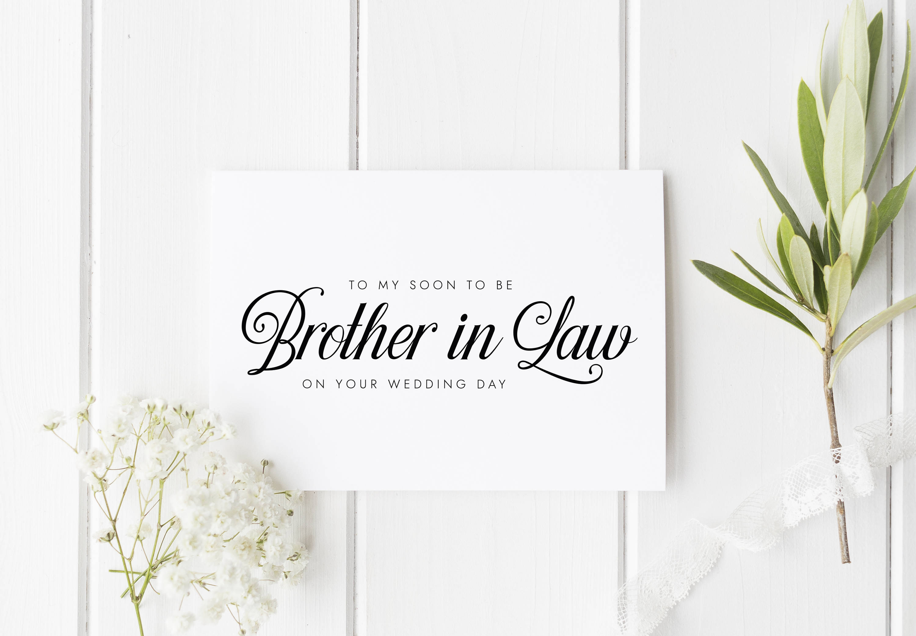  Brother In Law On Your Wedding Day Brother Wedding Day Card Etsy