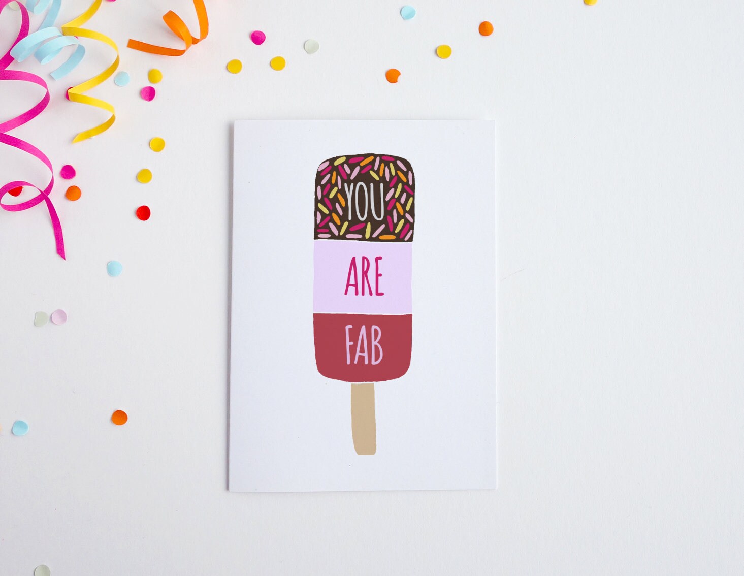 You Are Fab Card, Funny Birthday Card, Bridesmaid Thank You Card, Pun…