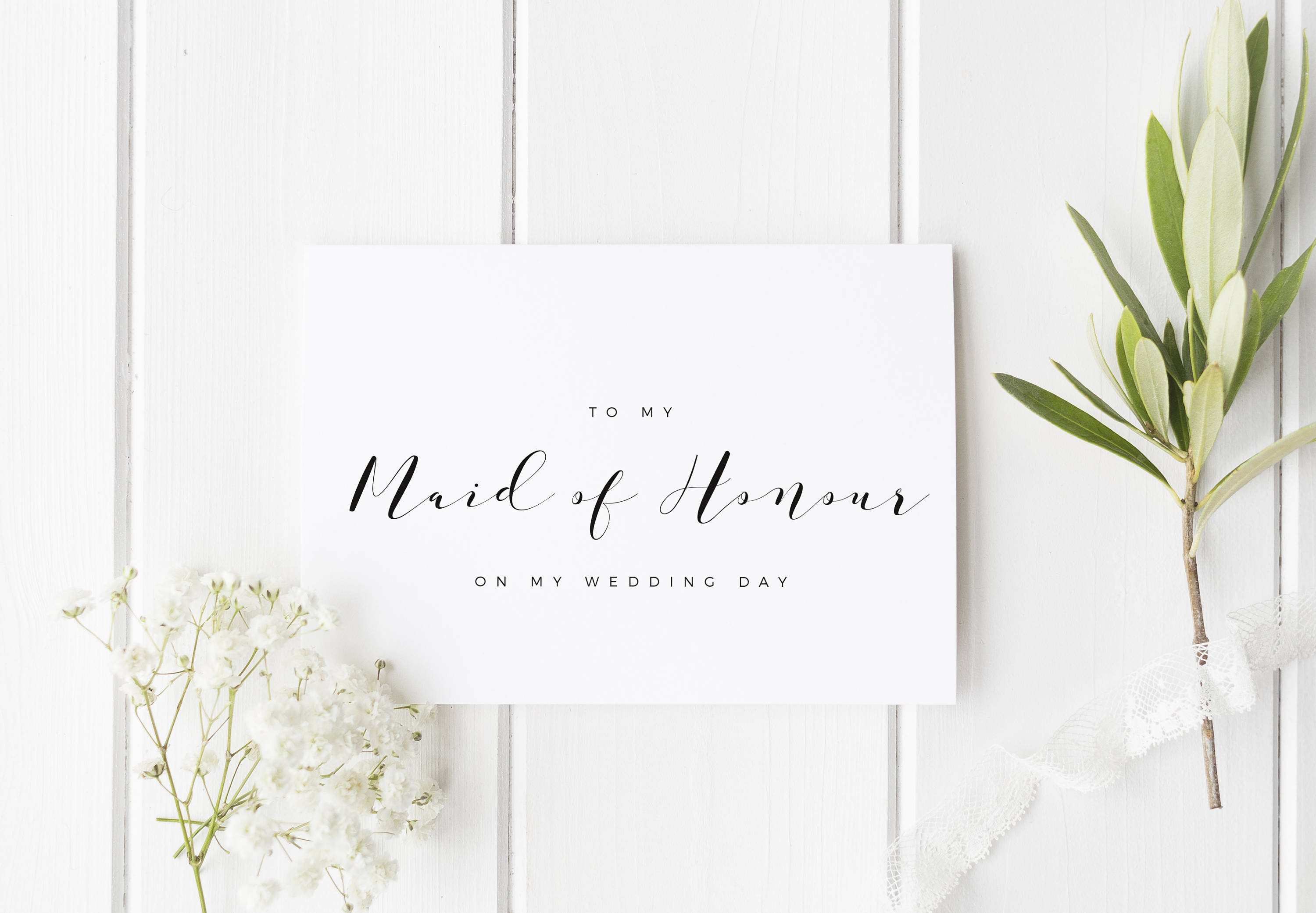 To My Maid Of Honor Card, Maid Of Honour Thank You Card, To My Maid O…