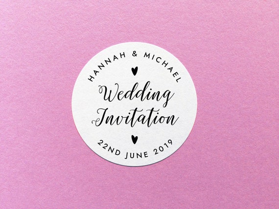 Wedding Invitation Sticker, Wedding Mail Sticker, Wedding Invite