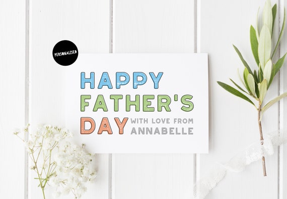 simple father s day card personalised father s day