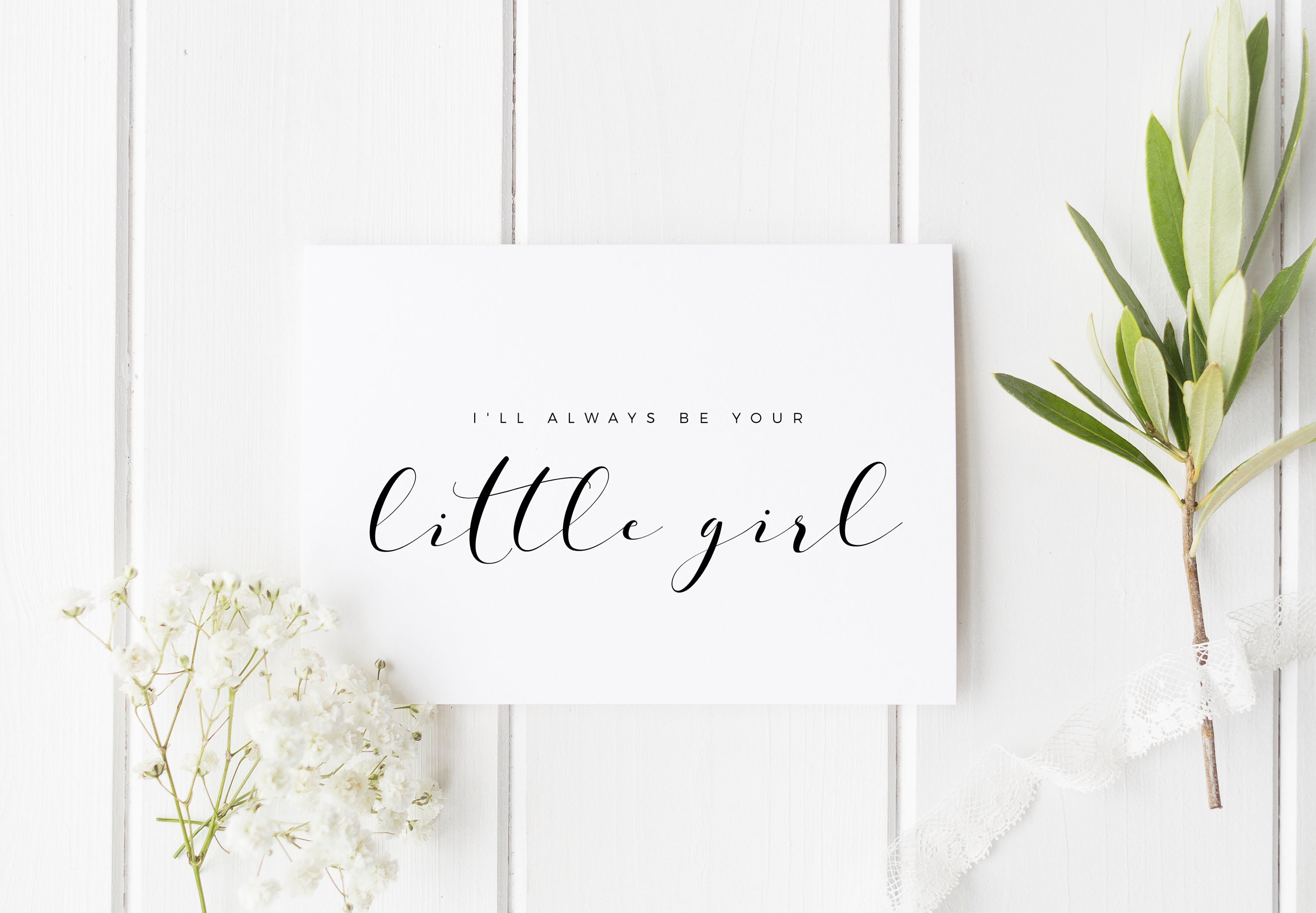 Dad Wedding Day Card, I'll Always Be Your Little Girl Card, Fathe…