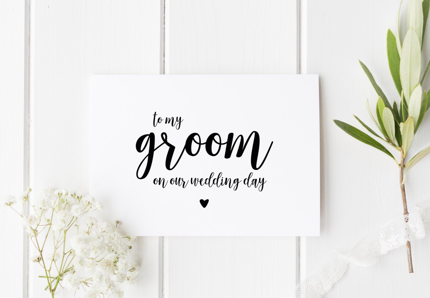 To My Groom On Our Wedding Day, Groom Wedding Day Card, Pretty Weddin…