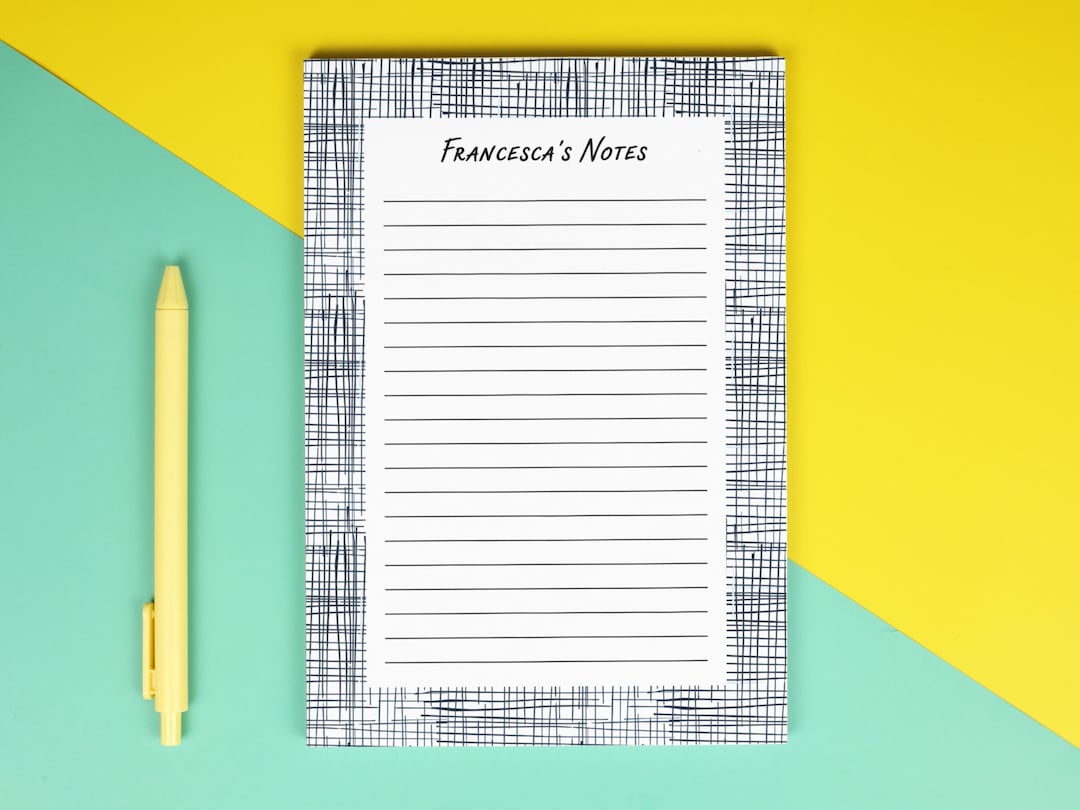 Custom Simple Desk Notepad for Men, Personalised Minimalist Notepad - Etsy