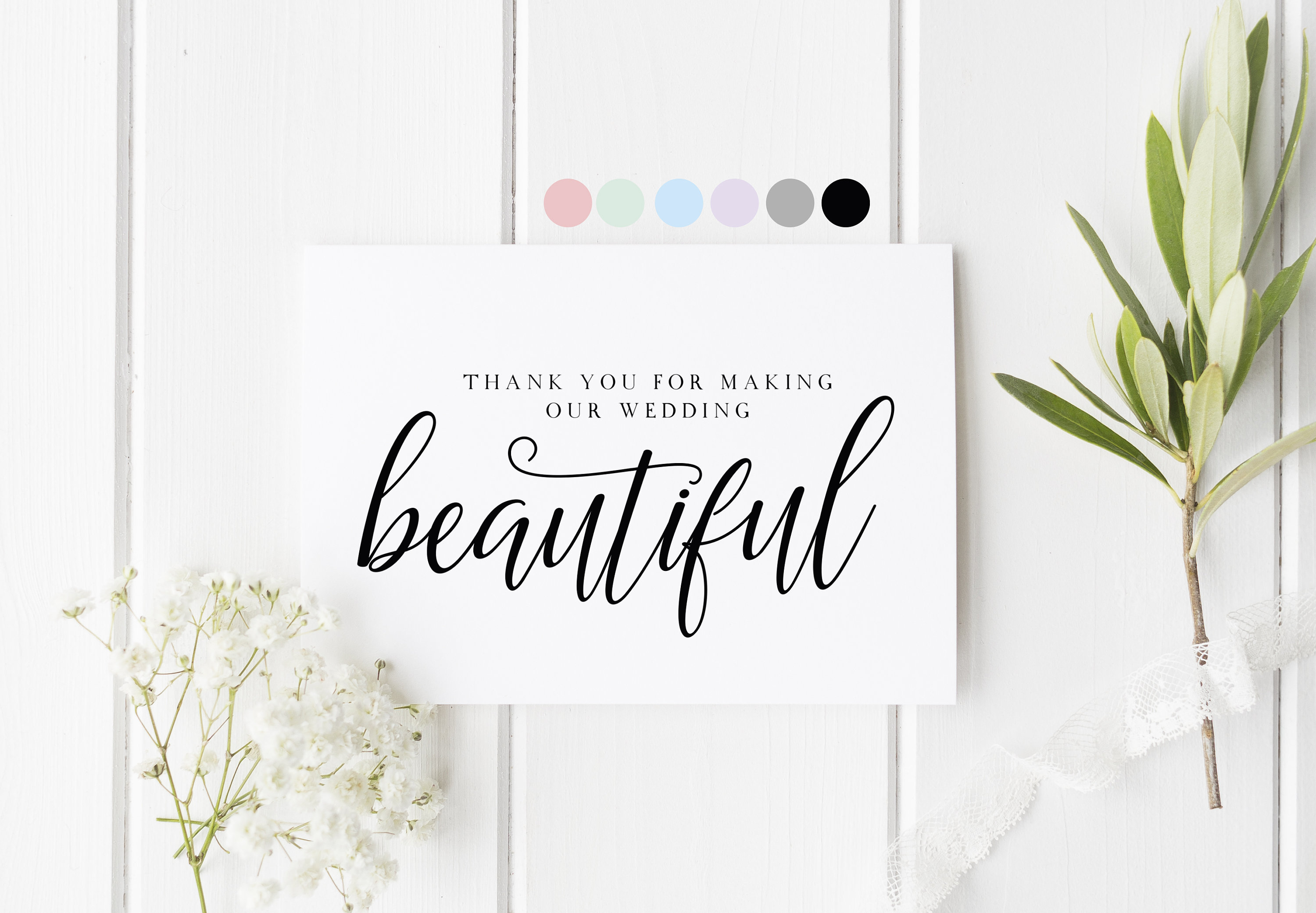 Wedding Decorator Card, Thank You Beautiful Wedding, Wedding Planner …