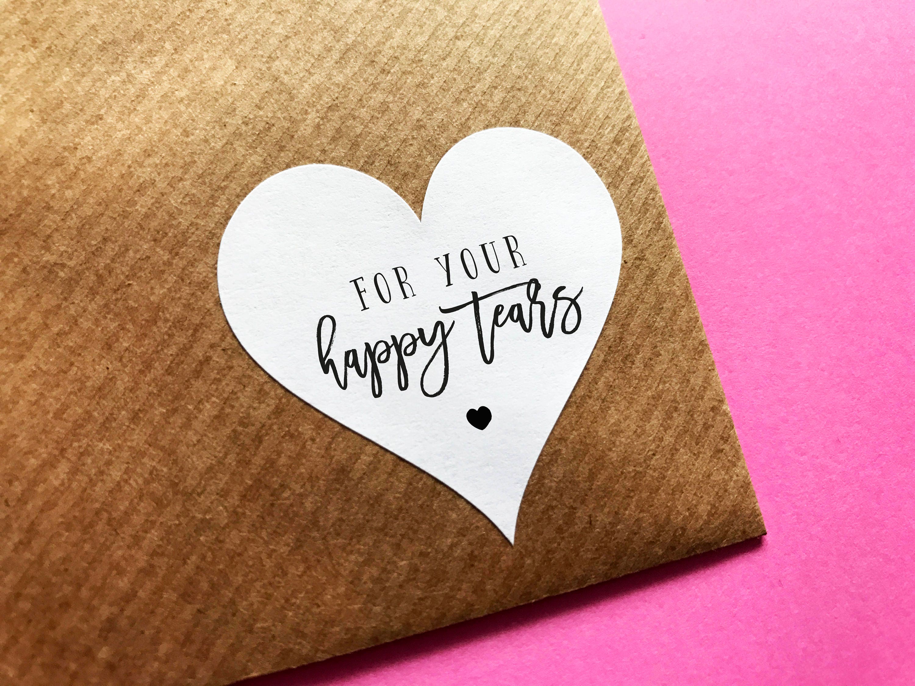 For Your Happy Tears, Wedding Tissues Label, Happy Tears Sticker, Wed…