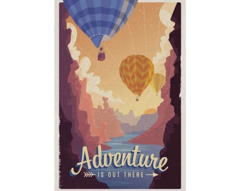 Adventure Is Out There! | Travel Poster | Hot air Balloons