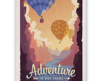 Adventure Is Out There! | Travel Poster | Hot air Balloons | 5x7, 8x10, 11x17, & 13x19 inches