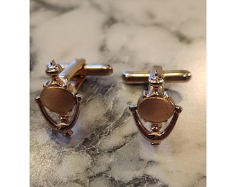 Vintage Hickok USA Gold Tone Articulated Door Knocker Cufflinks