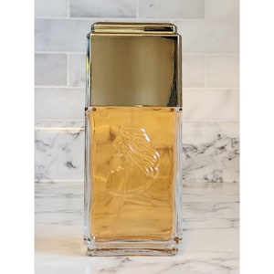 White Shoulders Eau De Cologne Spray 4.5 oz Engraved Glass Bottle Vintage