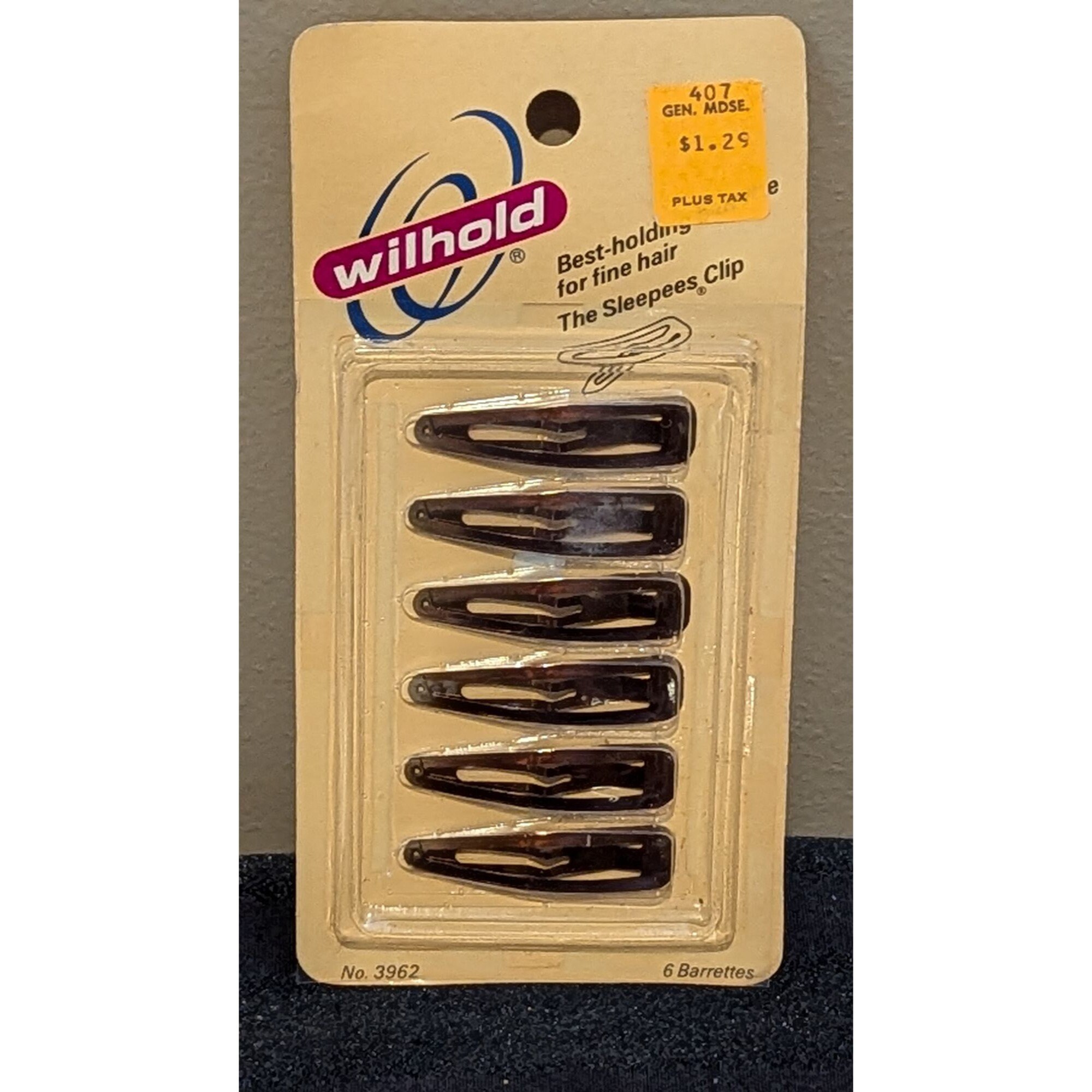 Vintage Wilhold Metal Barrettes Sleepees Hair Clips Lot of 3 Packs 80s NEW Adult Hair Barrettes for sale | eBay main image 2