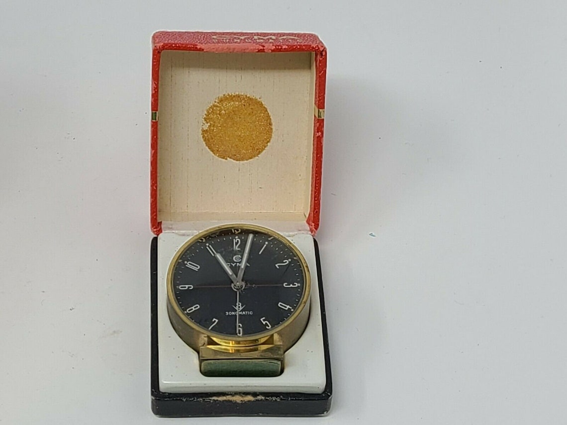 Vintage Cyma Sonomatic Alarm Desk Clock Etsy