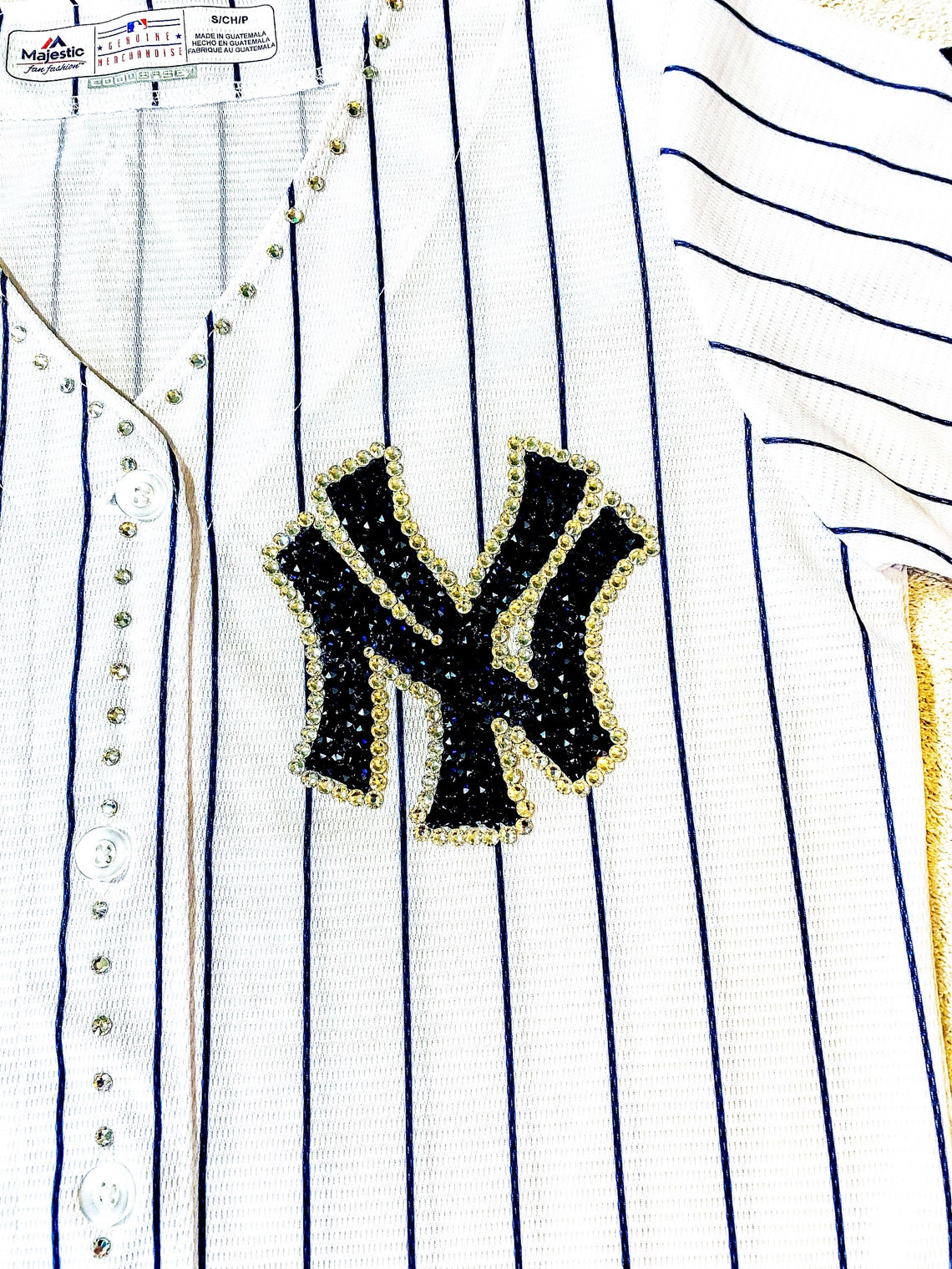 MLB New York Yankees Swarovski Crystal Embellished Jersey - Etsy