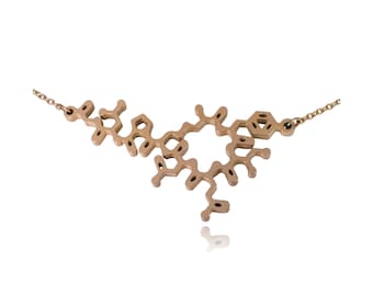 Oxytocin Molecule Stainless Steel Necklace