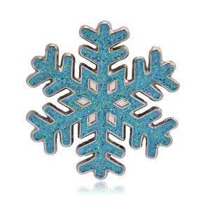 Glitter Snowflake Soft Enamel Pin