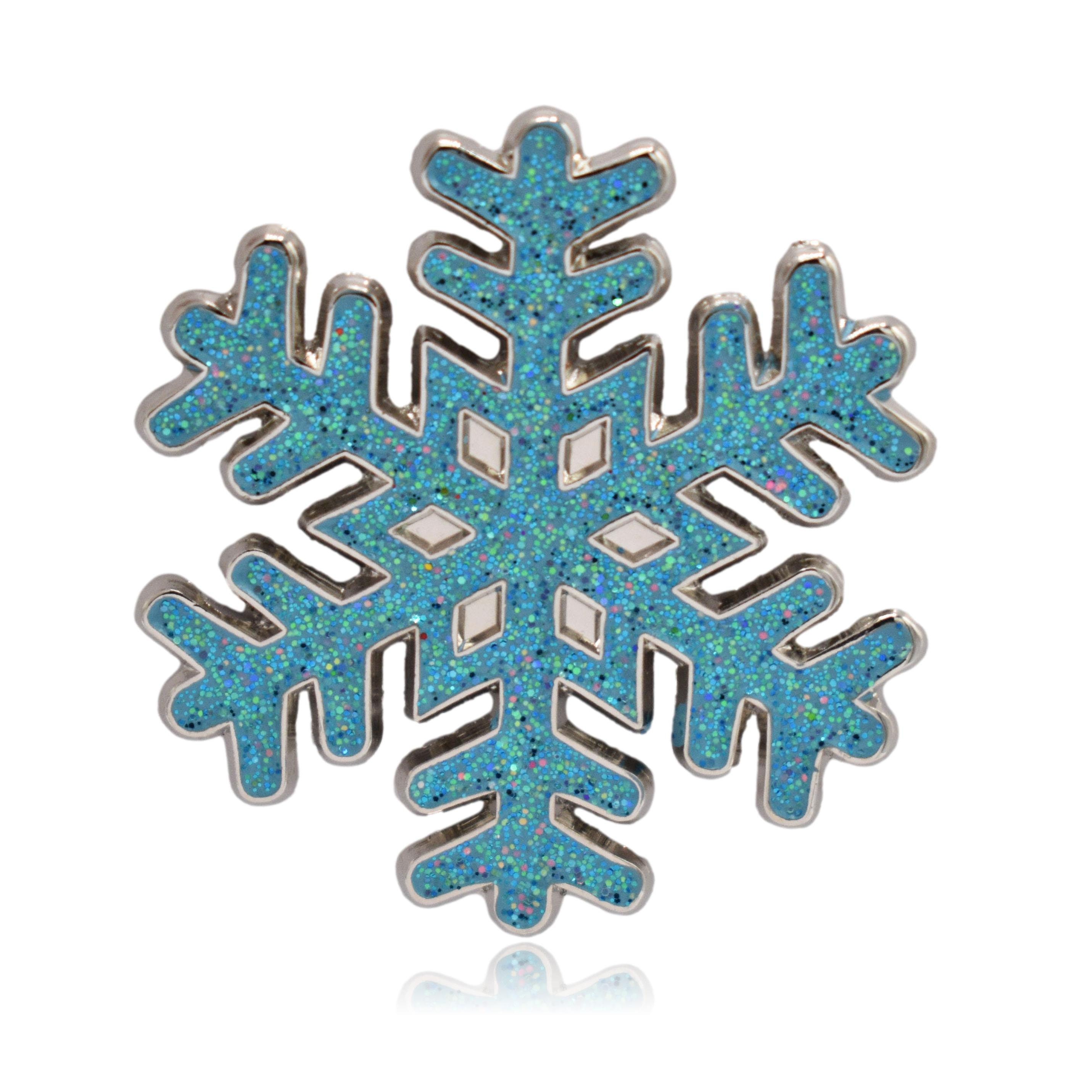 Old Man Winter Pin Snowflake Pin Snowflake Jewelry Winter Pin Winter  Snowflake Hat Pins for Women Pocketbook Pins 