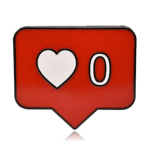 Zero Likes Chat Bubble Hard Enamel Pin