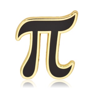 Pi Symbol Hard Enamel Pin Gold