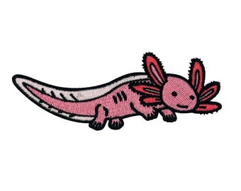 Axolotl  Embroidered Iron-on Patch