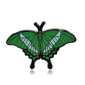 Emerald Swallowtail Butterfly Hard Enamel Pin