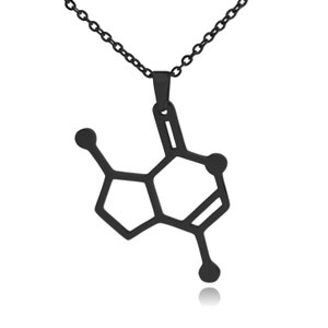 Catnip Nepetalactone Molecule Stainless Steel Necklace
