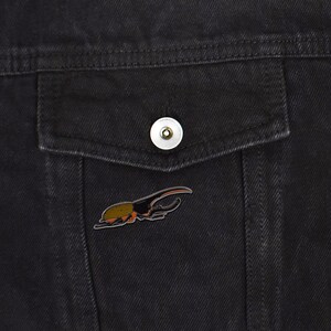 Hercules Rhinoceros Beetle Hard Enamel Pin image 4