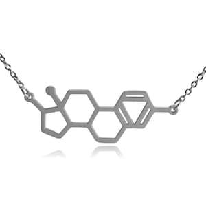 Estrogen Molecule Stainless Steel Necklace