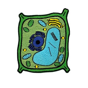 Plant Cell Embroidered Iron-on Patch