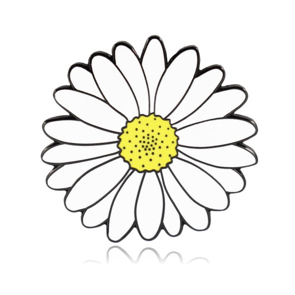 Daisy Flower Hard Enamel Pin