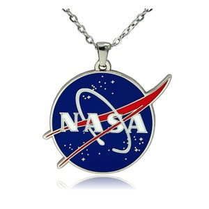 Nasa Logo Enamel Pendant Necklace
